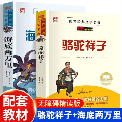 恩诺 全套2册骆驼祥子老舍正版海底两万里七年级课外书必读初中生初一 七年级推荐必读