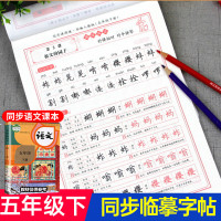 五年级下册同步字帖练字帖人教版写字课课练小学生语文生字词语临摹描红本练习册田英章书正楷书笔顺笔画每日一练 [五年级下册]