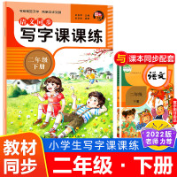 二年级练字帖下册同步练字帖每日一练人教版写字课课练田英章楷书临摹儿童小学生专用语文下学期描红练习册控笔训练同步字帖 二年