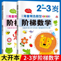 阶梯数学2-3岁 全2册 思维训练头脑潜能开发幼儿教材小中大班趣味早教启蒙练习题学前班入学用书家长辅导训练儿童数学思