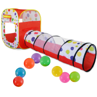 立健 儿童帐篷超大房子室内宝宝游戏屋海洋球池隧道小孩婴儿玩具1-3-6岁 双帐篷隧道3合1+100个海洋球+投球筐