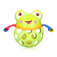 立健 新生婴儿动物软胶带声铃铛球 0-1岁宝宝益智健身球儿童玩具球