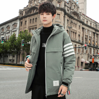 吉普战车(JIPUZHANCHE)2020男装冬季新款男士羽绒服男加厚保暖连帽时尚百搭舒适休闲中青少年男士时尚羽绒服