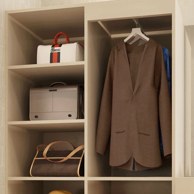 索菲亚卧室家具 定制衣柜 简约现代风格 超强收纳款多功能定制入户柜图片