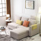 索菲亚 斯莫布艺沙发组合 北欧简约时尚沙发小户型客厅家具 可拆洗 帕托蓝色