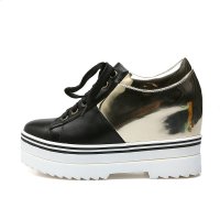 羽陌伦诗 春季新款韩版松糕底系带舒适百搭单鞋 Z125