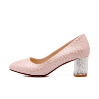 羽陌伦诗 春新款浅口单鞋女舒适简约百搭粗跟粗跟鞋 Z126