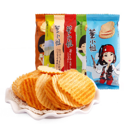 小王子董小姐薯片36g*8混合味包休闲零食大礼包膨化食品办公室小吃