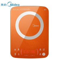 美的（Midea）QH2108 185MM匀火线盘大数码管显示时间功率双滑控全镜面银印刷电磁炉（Glory欧式深汤锅）