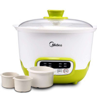 美的（Midea）WBZS16D多功能智能操控电炖锅1.6升/1.6L 白绿色