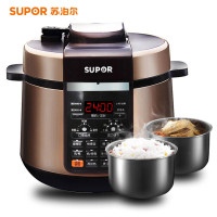 苏泊尔（SUPOR）CYSB50YC1-100 电压力锅 双胆5L 可开盖收汁高压锅