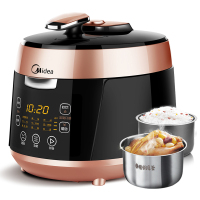 美的（Midea）WQS50B5 一锅双胆智能浓香精钢5L电压力锅