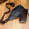 费迪卡保罗时尚男士胸包真皮包休闲包单肩斜挎包旅行包手机包大容量小包腰包送钱包