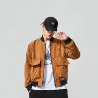 蒙洛里克2023新款运动服防风拼接复古男士韩式潮流风休闲连帽夹克外套2011