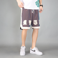 蒙洛里克短裤男士夏季薄款潮牌宽松刺绣五分裤男装沙滩裤运动休闲裤中裤子外穿D012