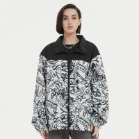 蒙洛里克2023秋季新款潮流时尚百搭夹克男女ins潮牌立领情侣外套762205