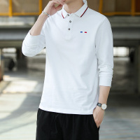 蒙洛里克春秋韩潮男翻领带领POLO衫纯棉无帽打底上衣休闲立领长袖t恤卫衣SY6031