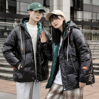 蒙洛里克羽2023年新款潮牌亮面棉衣男冬季加绒加厚青少年棉袄外套潮2777