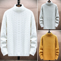 蒙洛立克高领毛衣男士2023新款韩版加厚保暖针织衫麻花冬装套头线衣潮NYH135