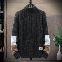 蒙洛里克高领毛衣男士秋冬季加绒加厚新款2023新款潮流内搭针织打底羊毛衫NYH966