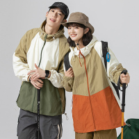 蒙洛里克时尚防晒服拼色防紫外线薄款情侣装外套UPF50+凉感男士防晒衣夹克mbfs01-6601