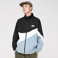 蒙洛里克2023春季男士立领夹克韩版潮流宽松拼接时尚百搭男女外套YZ-7818