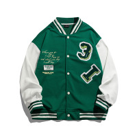 蒙洛里克2023秋季新款潮牌卫衣男港风宽松棒球开衫男装潮流外套上衣MYW22-6004