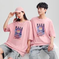 蒙洛里克nasa潮牌2023时尚新款夏装短袖T恤男圆领纯棉半袖潮流上衣男女装T6006