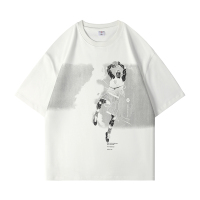 蒙洛里克潮牌短袖T恤2023新款男士夏季潮流ins纯棉百搭五分袖港风体恤上衣服男女装MYY22-106