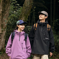 蒙洛里克欧美潮牌机能立领套头夹克男女复古宽松冲锋衣情侣休闲外套MYJ23-749