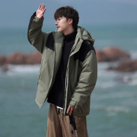 蒙洛里克户外棉衣男装秋冬拼色三合一两件套可拆卸防风防水棉服外套MY6699-1