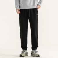 蒙洛里克重磅新疆棉 春秋字母刺绣运动宽松休闲收口小脚卫裤男88689