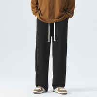 蒙洛里克运动裤男阔腿加长宽松秋冬季抽绳直筒男生裤子垂感潮休闲卫裤K98321