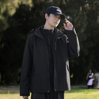 蒙洛里克2023秋季男女同款户外连帽夹克冲锋衣防风夹克抓绒内胆情侣装CF6188S