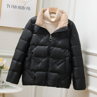 蒙洛里克立领轻薄羽绒服女短款2023新款韩版长袖白鸭绒秋冬保暖时尚外套潮N306