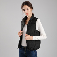 蒙洛里克新款轻薄羽绒马甲背心女短款立领薄款无缝一体轻便外套羽绒服内胆82001