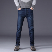 蒙洛里克秋冬季加绒牛仔裤男士修身小脚裤潮牌潮流休闲裤新款长裤子男裤009A