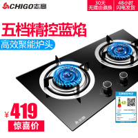 志高(CHIGO) 燃气灶液化气煤气双灶台式嵌入式天然气炉具H016