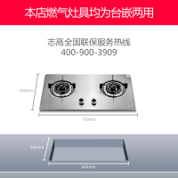 志高(CHIGO) 燃气灶天然气煤气液化气双灶台式嵌入式炉具H019