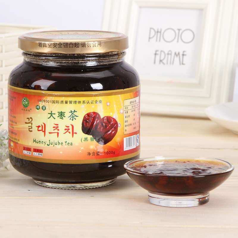 【中华特色】华容馆 楚天碧玉 蜂蜜大枣茶红枣茶1000g瓶装 水果茶冲饮品
