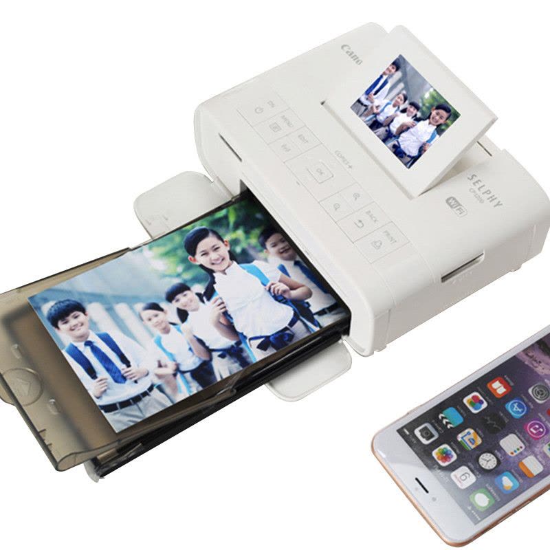 佳能CP1200手机照片打印机家用迷你无线便携式彩色相片旅行游玩冲印机910 白色套餐七图片