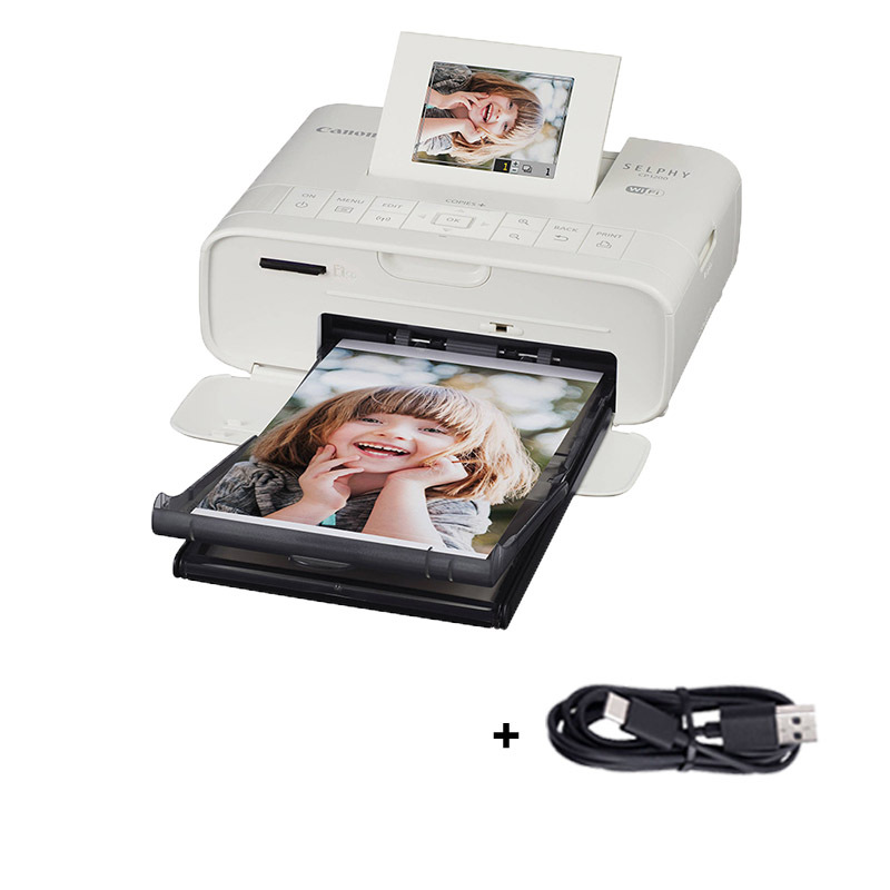 佳能CP1200手机照片打印机家用迷你无线便携式彩色相片旅行游玩冲印机910 白色标配