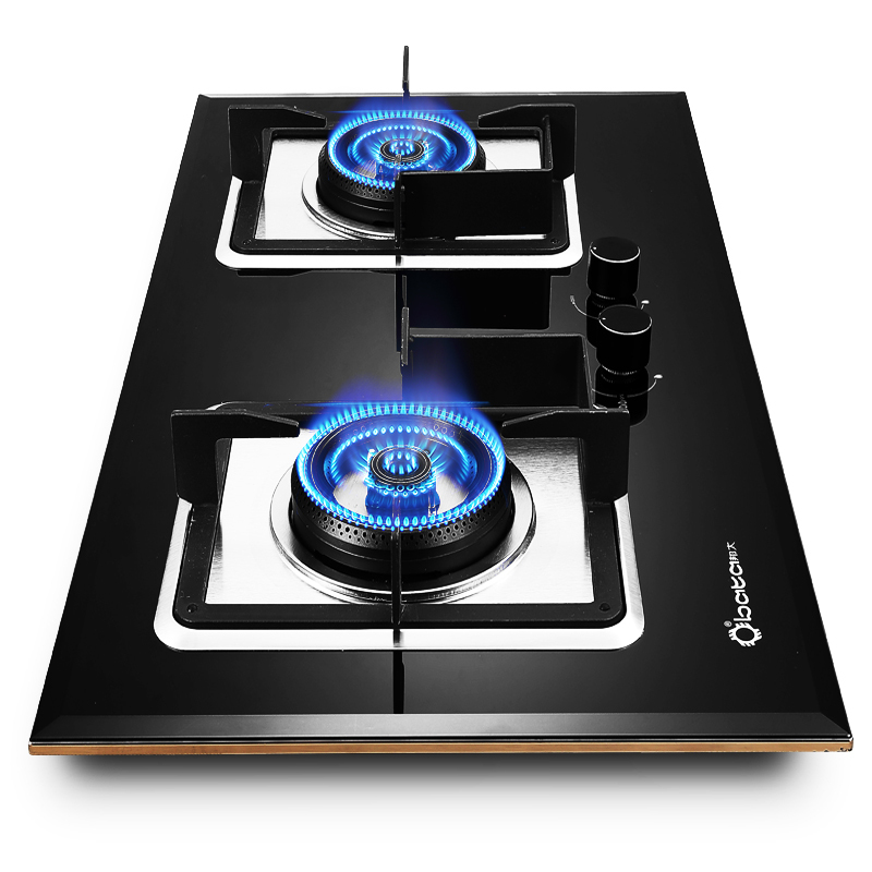 邦太bata燃气灶煤气灶双灶台嵌两用钢化玻璃45kw8377液化气
