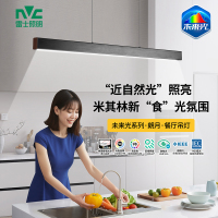 雷士照明全光谱未来光一字餐厅灯吊灯现代极简约餐桌灯吧台长条灯