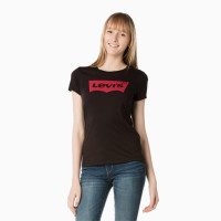 美国跨境直邮李维斯 LEVI'S 女款超短款正品32223-0142 大LOGO 短袖T恤女 夏季;夏