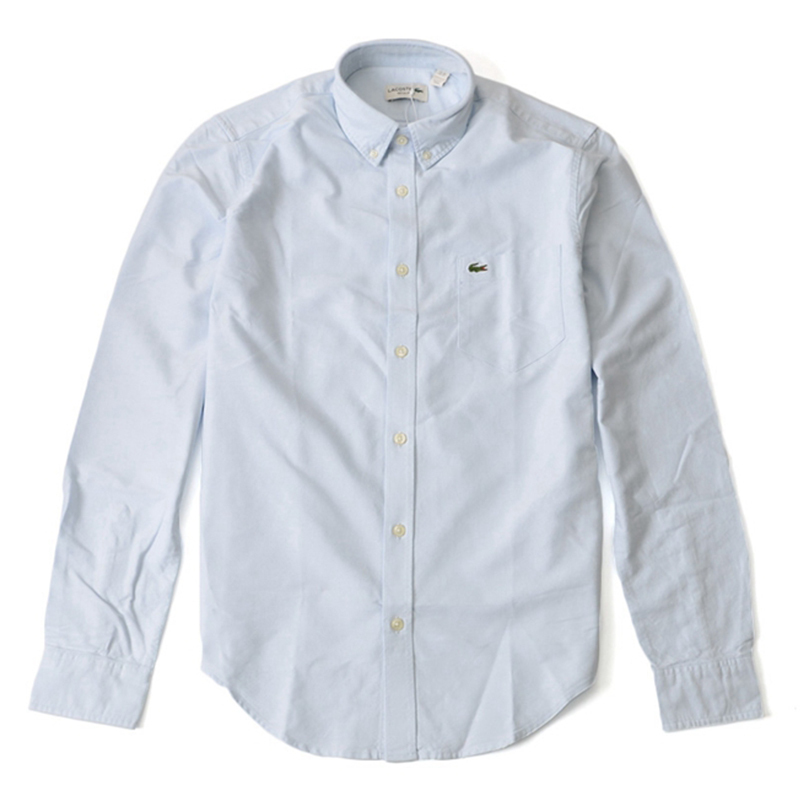 美国跨境直邮鳄鱼lacoste男装新款法国鳄鱼男士商务休闲衬衫男长袖