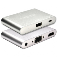 虎克 华为 P9 Plus HDMI转接头 荣耀V1/华为 G7 Plus VGA投影仪同屏器 华为P1 手机平板连电视