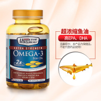 【保税发货】usclinicals优克利浓缩型深海鱼油软胶囊呵护心脑健康 100粒/瓶