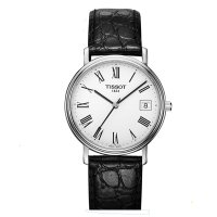 天梭(TISSOT)经典系列超薄真皮皮革男士石英手表T52.1.421.13