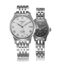 天梭(TISSOT)力洛克系列钢带机械休闲商务情侣手表T41.1.483.33/T41.1.183.53